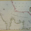 OLD COPY OF GREENVILE COLLINS MAP ST. GEORGES CHANNEL IRELAND WALES DEVON COAST