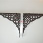 Pair of Gothic Revival cast iron shelf brackets wall bracket shelving AL32