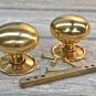 A PAIR CLASSIC VICTORIAN BRASS DOOR KNOBS INTERNAL DOOR KNOB HANDLES HANDLE OP1