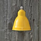 SMALL RETRO YELLOW TULIP HANGING LIGHT SHADE LAMP SHADE C/W NICKEL BULB HOLDER
