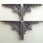 2 PAIRS OF SMALL REGENCY ANTIQUE STYLE SHELF BRACKETS IRON SHELVING BRACKET S1