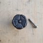 A ANTIQUE STYLE ENGLISH TUDOR ROSE IRON FURNITURE KNOB DRAWER DOOR HANDLE WH60