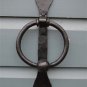 HAND FORGED SOLID WROUGHT IRON RING AND BALL DOOR KNOCKER BLACKSMITH MADE RB1