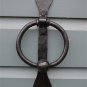 HAND FORGED SOLID WROUGHT IRON RING AND BALL DOOR KNOCKER BLACKSMITH MADE RB1