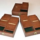 Set of 3 fantastic original antique spice box drawers scientific compound boxes