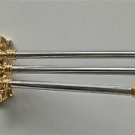 ART DECO STYLE BRASS AND NICKEL WALL MOUNT TOWEL RAIL PIVOT 3 ARM TOWEL HOLDER