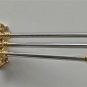 ART DECO STYLE BRASS AND NICKEL WALL MOUNT TOWEL RAIL PIVOT 3 ARM TOWEL HOLDER