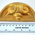 Original antique pressed brass furniture mount mirror cartouche emblem B3