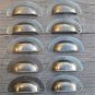 A SET OF 10 ANTIQUE PRESSED AGED BRASS DRAWER HANDLE FILING INDUSTRIAL PULL CB12