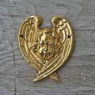 Beautiful brass angel furniture mount mirror ormalu box cartouche SE6