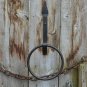 BEAUTIFUL HANDMADE WROUGHT IRON SPEARHEAD TOWEL RING WALL TEA TOWEL HOLDER N3