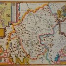 OLD COPY OF JOHN SPEED MAP OF 1610 WESTMORLAND KENDAL