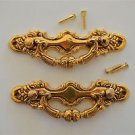 Pair of Victorian brass folliage drawer handle draw pull desk chest cabinet 2026