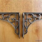 A PAIR OF SMALL CLASSIC VICTORIAN SCROLL SHELF BRACKETS 5 INCH BRACKET CAST IRON