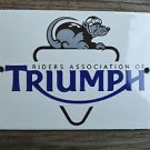 Superb heavy quality porcelain advertising sign motorcycle wall plaque RA1
