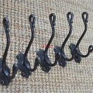 Set of 5 cast iron shepherds crook coathook wall door hanger coat hook AL41