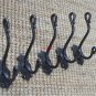 Set of 5 cast iron shepherds crook coathook wall door hanger coat hook AL41
