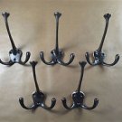 Set of 5 Edwardian simple cast iron coathook wall door hanger coat hook AL57
