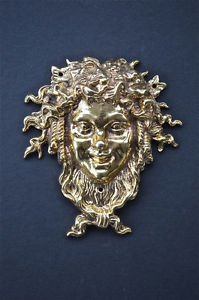 Superb solid brass Bacchus Roman god of wine Dionysus Greek god ormolu mount