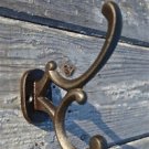 A LOVELY ADDISON ANTIQUE STYLE CAST IRON DOUBLE COAT HOOK COATHOOK HANGER