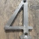 VINTAGE STYLE CAST IRON HOUSE DOOR NUMBER 4 STREET DOOR HOUSE NUMBER