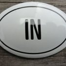 SMALL ANTIQUE STYLE ENAMEL DOOR IN SIGN PLAQUE SIGN WALL ENTRANCE