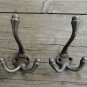 PAIR 1883 ANTIQUE STYLE TRIPLE COAT HOOK CAST IRON HOOK COAT RACK HALLSTAND HOOK