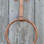Curled top aged copper wrought iron towel ring holder folk art primitive CTC1
