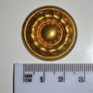 Original antique round pressed brass furniture mount mirror cartouche emblem RM7