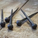 Set of 5 large handmade ball head wrought iron nails door stud hanger IN2