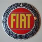 Superb heavy quality porcelain advertising sign Fiat garage plaque round F1