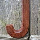HANDCARVED WOODEN 3 DIMENSIONAL LETTER J SIGN FONT SHELF ART NAME LETTER