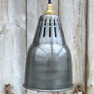 URBAN CHIC AGED STEEL HANGING VENTED LIGHT PENDANT SHADE CEILING LAMP UCG3