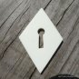 ANTIQUE STYLE ESCUTCHEON KEYHOLE NATURAL WHITE MATERIAL