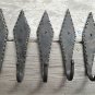 SET OF 5 GOTHIC SPEARHEAD DESIGN HAND WROUGHT IRON COAT HOOKS WALL HOOK GS1