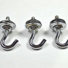 3 CHROME BOWL SHADE HOOK ART DECO FLYCATCHER SHADE CHAIN HOOK LIGHT HOOK SR5