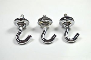 3 CHROME BOWL SHADE HOOK ART DECO FLYCATCHER SHADE CHAIN HOOK LIGHT HOOK SR5