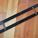 Large original antique ebony & brass parallel ruler navigational instrument 2