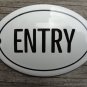 SMALL ANTIQUE STYLE ENAMEL DOOR ENTRY SIGN PLAQUE