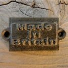 FANTASTIC LITTLE ANTIQUE STYLE MADE IN BRITAIN CAST IRON PLAQUE SIGN