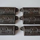 6 vintage cast iron Royal Mail GPO drawer pull handles chest post office GPO