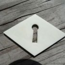 GEORGIAN LOOK ESCUTCHEON KEYHOLE NATURAL WHITE MATERIAL D1