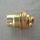 BRASS BAYONET FITTING BULB HOLDER LAMP HOLDER EARTHED WITH SHADE RING 10MM L2