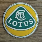 Superb heavy quality porcelain advertising sign Lotus garage plaque round