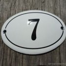 SMALL ANTIQUE STYLE ENAMEL DOOR NUMBER 7 SIGN PLAQUE HOUSE NUMBER FURNITURESIGN