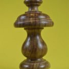 A superb 5 3/4 inch antique hardwood turned finial furniture clock mirror F6