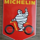 QUALITY ENAMEL MICHELIN MAN ON MOTORBIKE SIGN PLAQUE VINTAGE STYLE WALL SIGN SHI