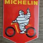 QUALITY ENAMEL MICHELIN MAN ON MOTORBIKE SIGN PLAQUE VINTAGE STYLE WALL SIGN SHI