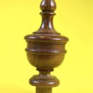 Superb 5 inch antique hardwood turned finial furniture clock mirror top F1