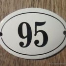 SMALL ANTIQUE STYLE ENAMEL DOOR NUMBER 95 SIGN PLAQUE HOUSE NUMBER FURNITURESIGN